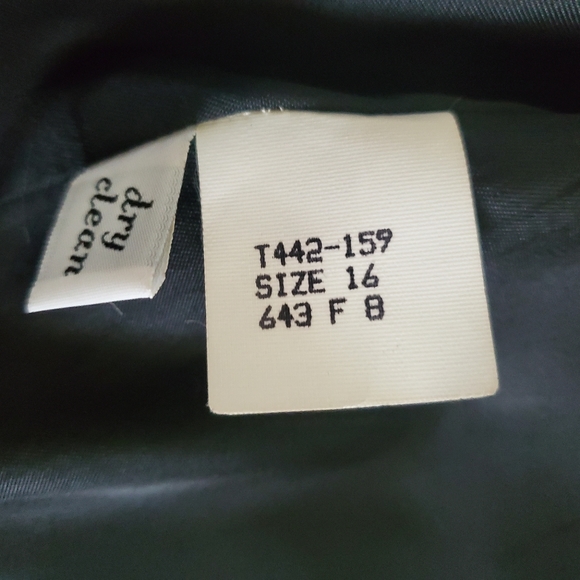 Vintage 50s Pendleton Classic 2 Button Black Wool Blazer Jacket 14 - Picture 11 of 11